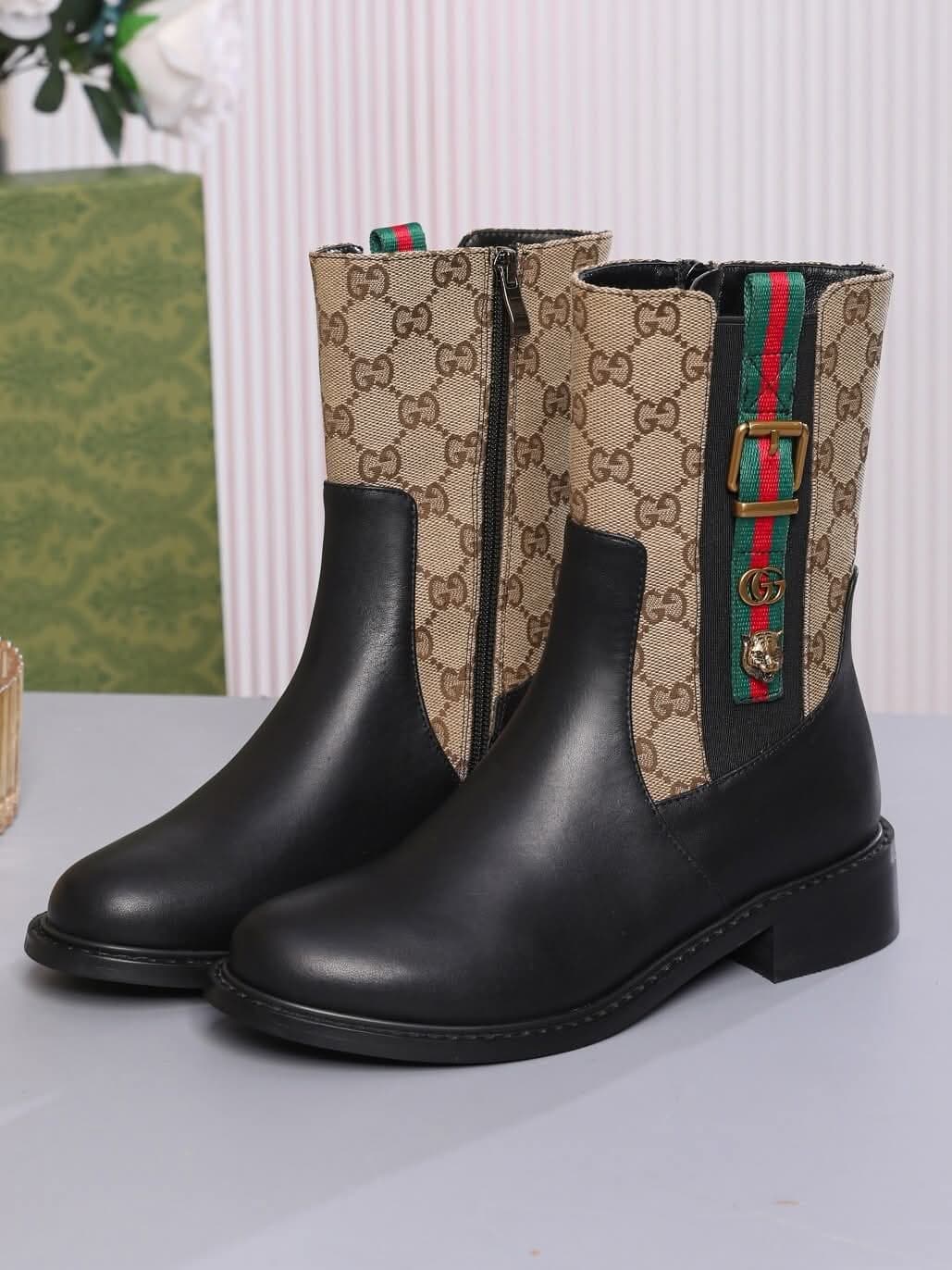 Gucci-Inspired Ankle Boots